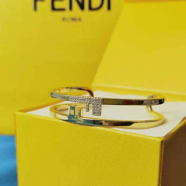Fendi Women O’lock Bracelet with Gold-Colored Bracelet (7)