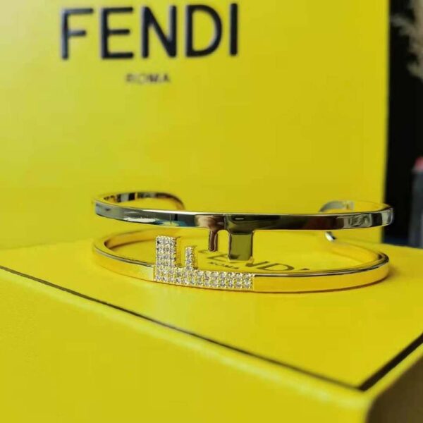Fendi Women O’lock Bracelet with Gold-Colored Bracelet (9)
