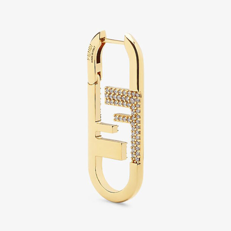 Orecchino singolo O'lock da donna Fendi con orecchini color oro