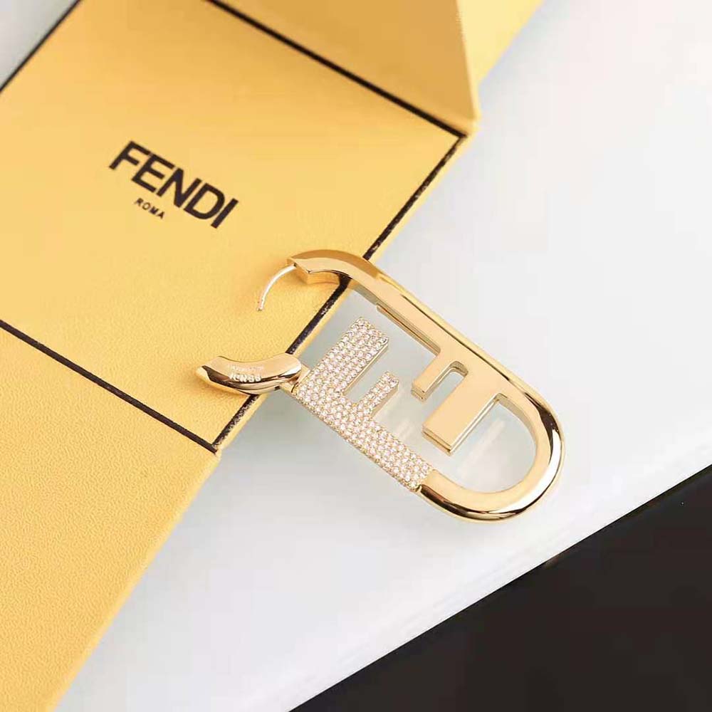 Fendi Women O’lock Single Earring with Gold-color Earrings
