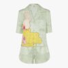 Fendi Women Pajama Set Multicolor Silk Pajama Set-Lime