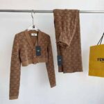 Fendi Women Pants Beige Velvet and Viscose Pants - Image 3