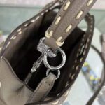 Fendi Women Peekaboo Iconic Mini Full Grain Leather Bag-Brown - Image 6