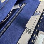 Fendi Women Peekaboo Iconic Mini Full Grain Leather Bag-Navy - Image 9