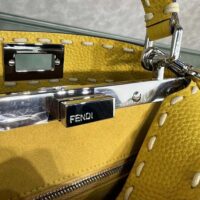 Fendi Women Peekaboo Iconic Mini Full Grain Leather Bag-yellow (1)
