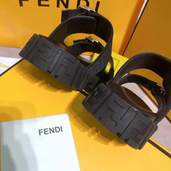 Fendi Women Sandals Black Fabric Sandals (9)