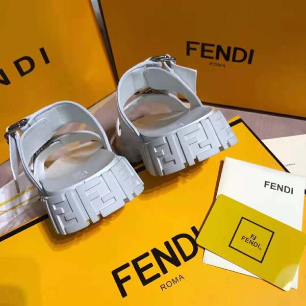 Fendi Women Sandals White Fabric Sandals (10)