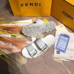 Fendi Women Sandals White Fabric Sandals - Imagen 6