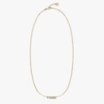 Fendi Women Signature Gold-colored Nnecklace Clip Closure