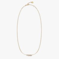 Fendi Women Signature Gold-colored Nnecklace Clip Closure (1)