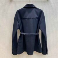 Fendi Women Single-Breasted Blue Wool Go-To Jacket (1)