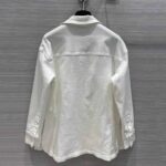 Fendi Women Single-Breasted Go-To White Denim Go-To Jacket - Image 4