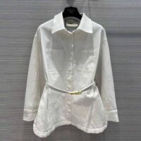 Fendi Women Single-breasted Go-To White Denim Go-To Jacket (1)