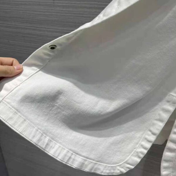 Fendi Women Single-breasted Go-To White Denim Go-To Jacket (6)