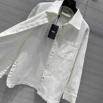 Fendi Women Single-Breasted Go-To White Denim Go-To Jacket - Image 5