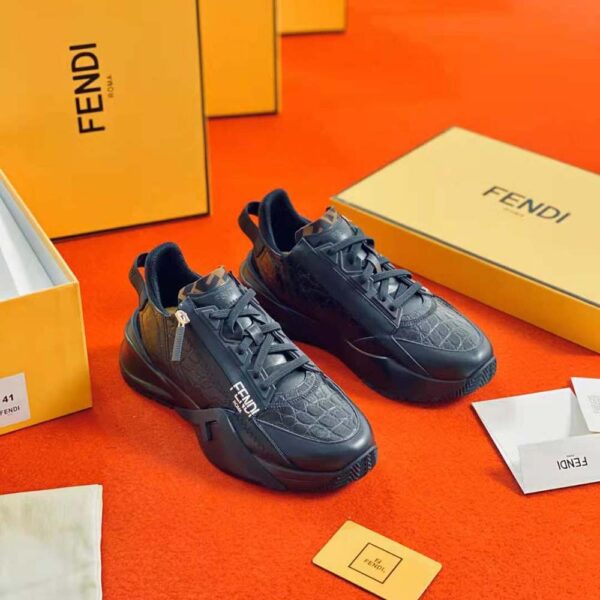 Fendi Women Sneakers Black Caiman Low-Tops (2)