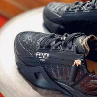 Fendi Women Sneakers Black Caiman Low-Tops (1)