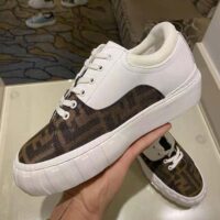 Fendi Women Sneakers Brown Fabric Low-Tops-White (1)