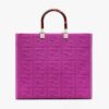 Fendi Women Sunshine Medium FF Fabric Shopper-Purple