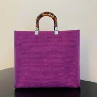 Fendi Women Sunshine Medium FF Fabric Shopper-purple (1)