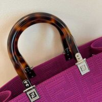 Fendi Women Sunshine Medium FF Fabric Shopper-purple (1)
