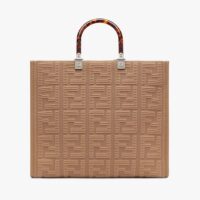 Fendi Women Sunshine Medium FF Fabric Shopper-sandy (1)