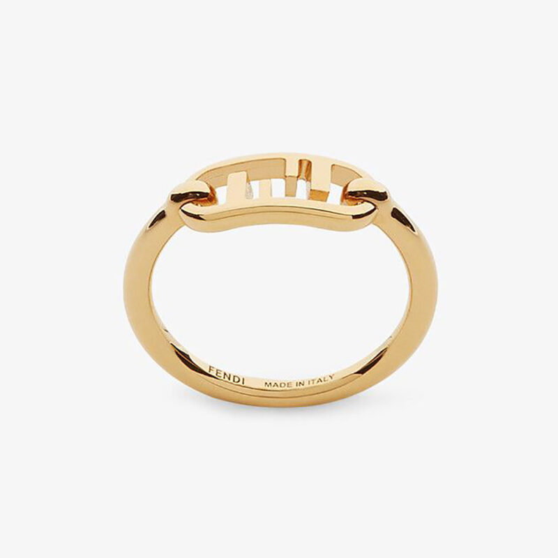 Anillo fino Fendi para mujer con motivo Fendi O'Lock