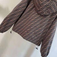 Fendi Women Windbreaker Multicolor Nylon Jacket-Brown (1)