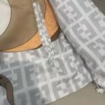 Fendi Women Windbreaker Multicolor Nylon Jacket-White - Image 8