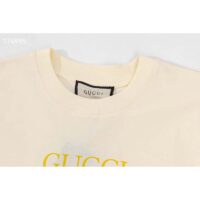 Gucci GG Women Gucci Boutique Print Oversize T-Shirt White Cotton Jersey Crewneck (3)