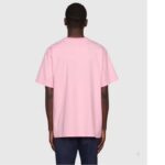 Gucci GG Men Gucci Pineapple Cotton T-Shirt Pink Jersey Crewneck Oversize Fit - Imagen 11