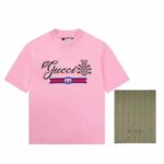 Gucci GG Women Gucci Pineapple Cotton T-Shirt Pink Jersey Crewneck Oversize Fit - Bild 2