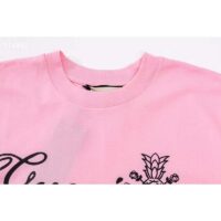 Gucci GG Men Gucci Pineapple Cotton T-Shirt Pink Jersey Crewneck Oversize Fit (3)