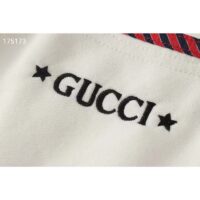 Gucci GG Men Viscose Shorts with Interlocking G Ivory Cotton Jersey Jacquard
