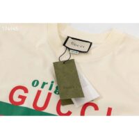 Gucci GG Women Original Gucci Print Oversize T-Shirt White Cotton Jersey Crewneck (1)
