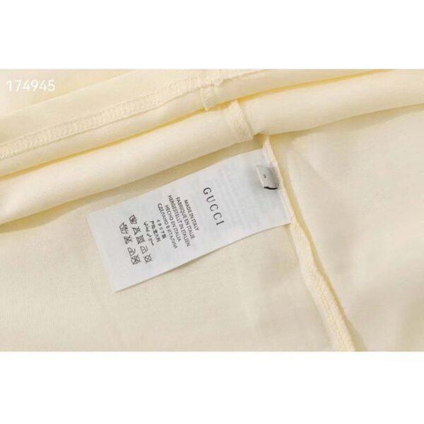 Gucci GG Men Original Gucci Print oversize T-Shirt White Cotton Jersey Crewneck Oversize Fit (6)