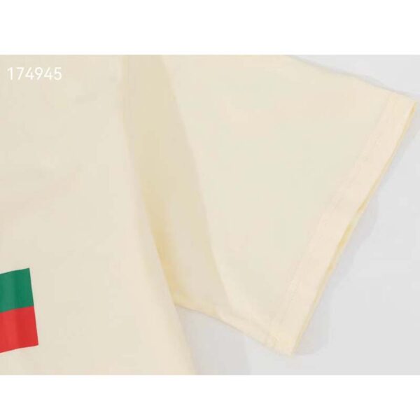 Gucci GG Men Original Gucci Print oversize T-Shirt White Cotton Jersey Crewneck Oversize Fit (7)
