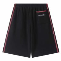 Gucci GG Men Viscose Shorts with Interlocking G Black Cotton Jersey Jacquard (6)