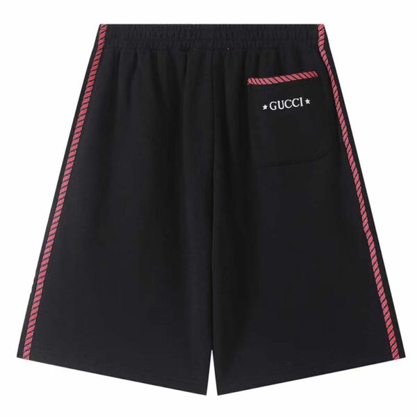 Gucci GG Men Viscose Shorts with Interlocking G Black Cotton Jersey Jacquard (2)