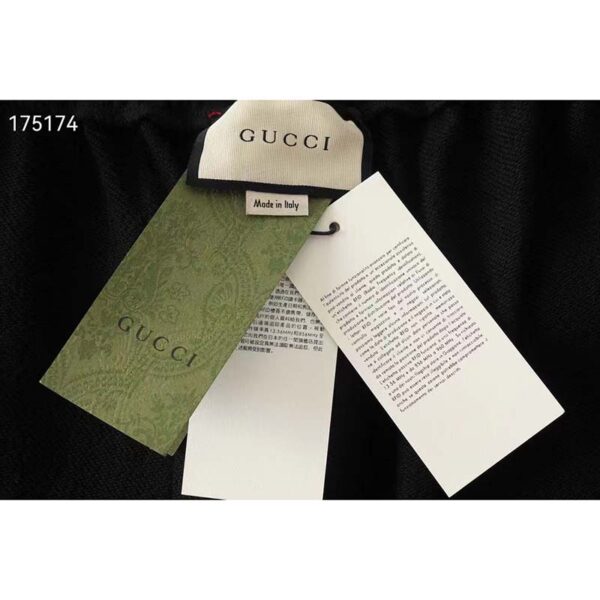 Gucci GG Men Viscose Shorts with Interlocking G Black Cotton Jersey Jacquard (7)