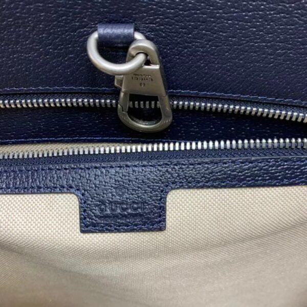 Gucci GG Unisex Medium Tote Bag Interlocking G Beige Blue Supreme Canvas (3)