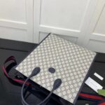 Gucci GG Unisex Medium Tote Bag Interlocking G Beige Blue Supreme Canvas – Bild 5