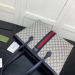 Gucci GG Unisex Ophidia Medium GG Tote Bag Beige Blue Supreme Canvas - Image 6
