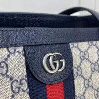 Gucci GG Unisex Ophidia Medium GG Tote Bag Beige Blue Supreme Canvas (4)