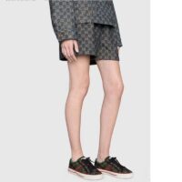 Gucci GG Unisex Tennis 1977 Black Ivory Denim Jacquard Flat 1.5 cm Heel (1)