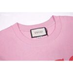 Gucci GG Men Bananya Cotton T-Shirt Pink Jersey Crewneck Oversize Fit - Image 7
