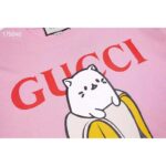 Gucci GG Men Bananya Cotton T-Shirt Pink Jersey Crewneck Oversize Fit - Image 5