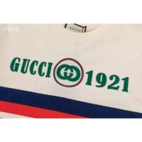 Gucci GG Women Cotton T-Shirt White Cotton Jersey Crewneck Oversize (4)