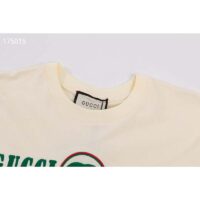 Gucci GG Women Cotton T-Shirt White Cotton Jersey Crewneck Oversize (4)