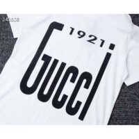 Gucci GG Women Crystal 1921 Gucci Cotton T-Shirt Crewneck Oversize Fit (5)